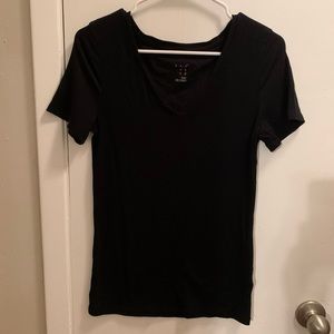 A New Day Black V Neck T Shirt Size S